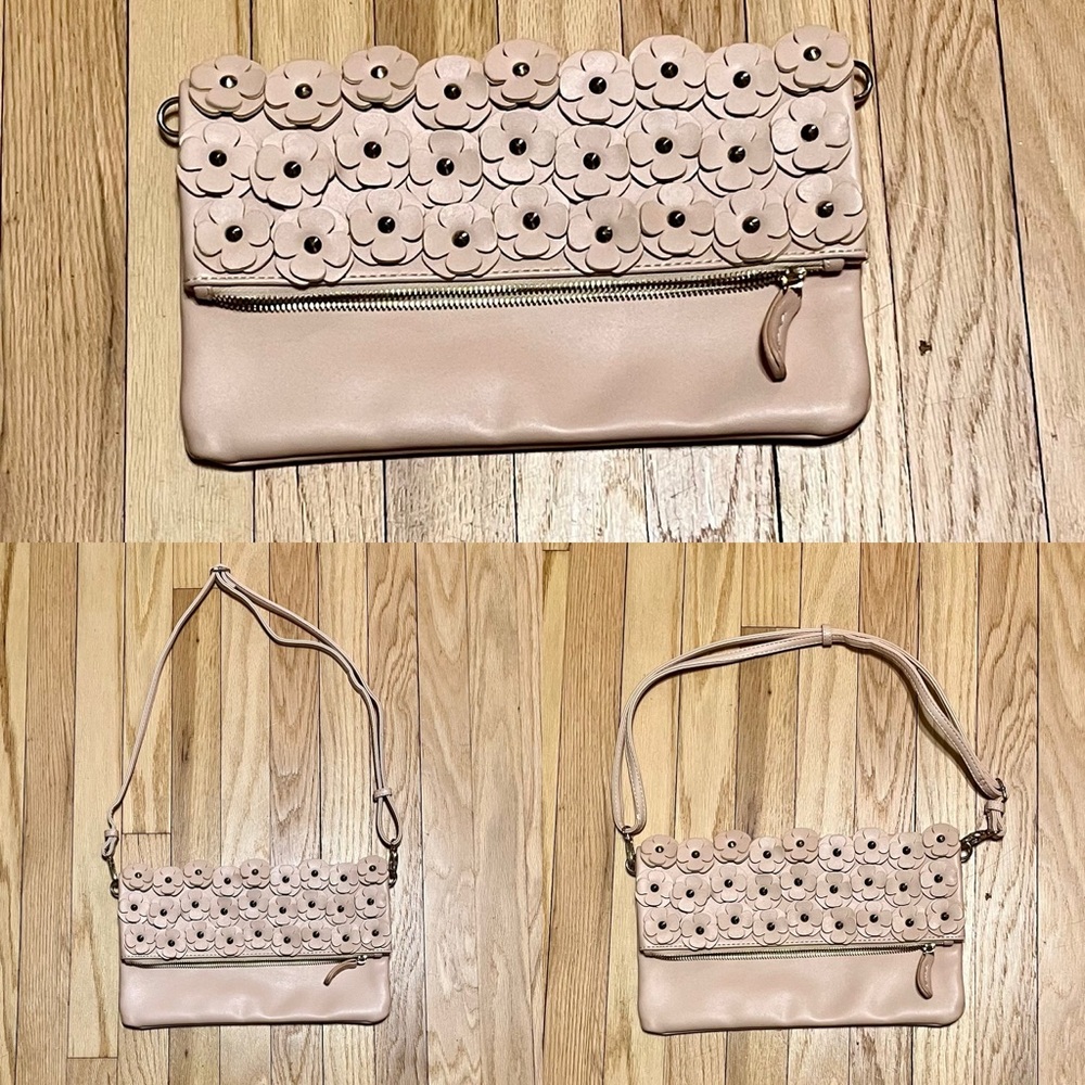Pale Pink Floral Embodied 3-n-1 purse